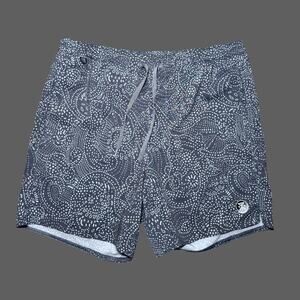 ROARK Men’s Blue Geometric Swim Shorts Size M